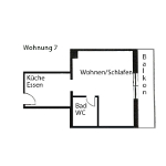 Grundriß Wohnung 7