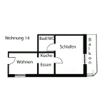 Grundriß Wohnung 14